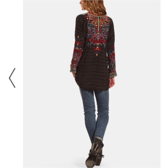 Johnny Was LUETA Silk Blouse Size L - Picture 4 of 10